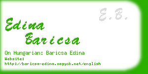 edina baricsa business card